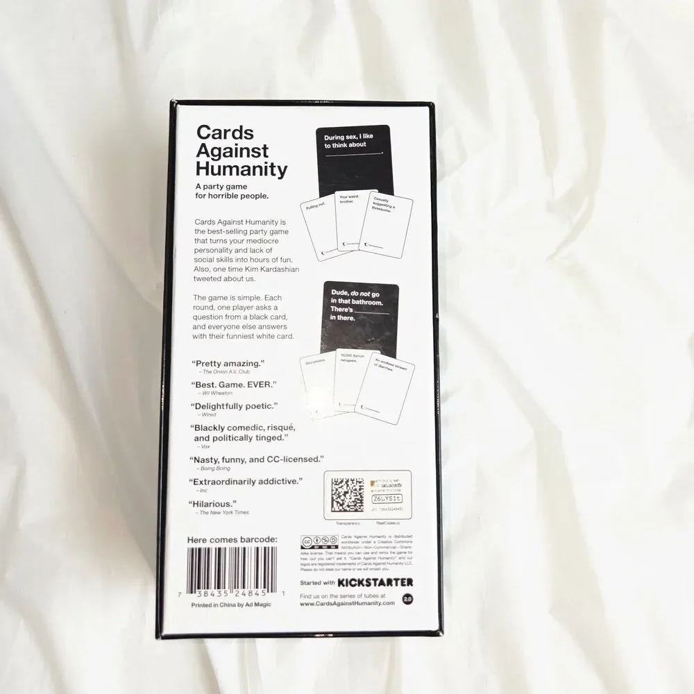 Cards Against Humanity Party Card Game Adult Humor Complete Game Set